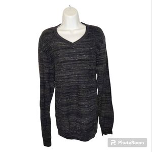 Rock & Republic Size XL Black & Gray 100% Cotton Sweater